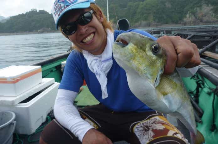 釣ったサバフグ
