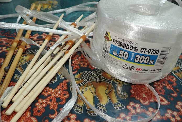 ギンポ釣り　竿　割り箸