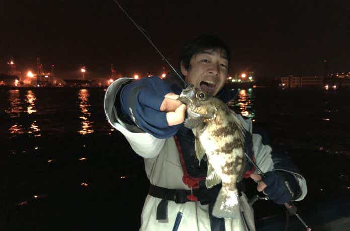ボートで釣れたメバル