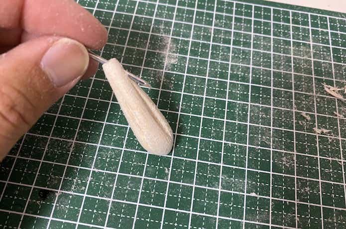 バルサ　鉛　型取り