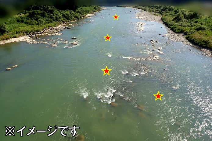 ウケクチウグイ　釣りポイント