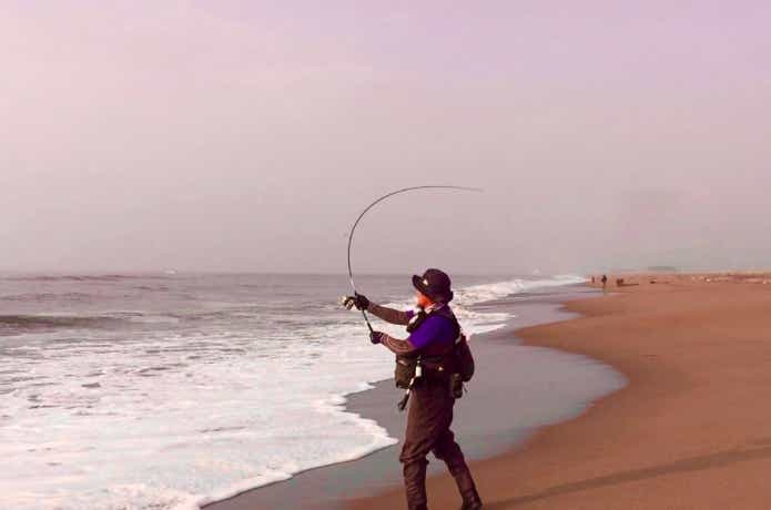 ヒラメ釣りの画像
