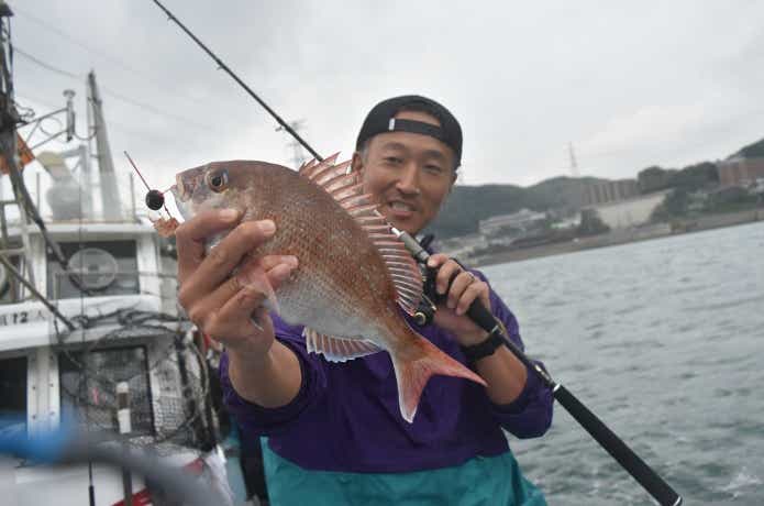 ひとつテンヤロッドで釣った真鯛
