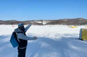 岩洞湖ワカサギ釣り