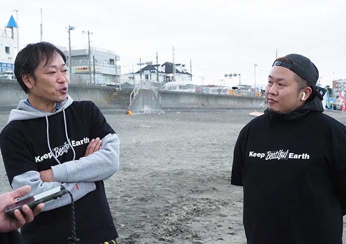 三浦半島ビーチクリーニングのインタビューカット