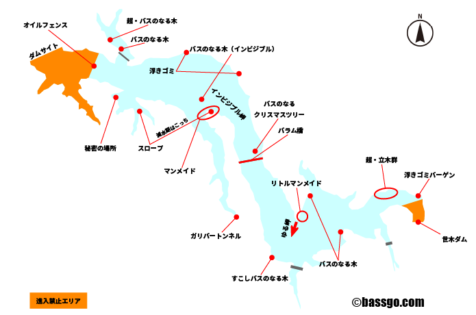 日吉ダム　ポイントマップ