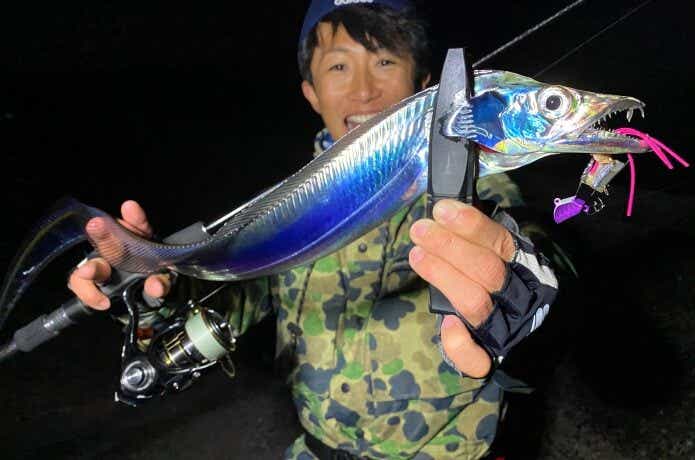 高感度なロッドで釣ったタチウオ