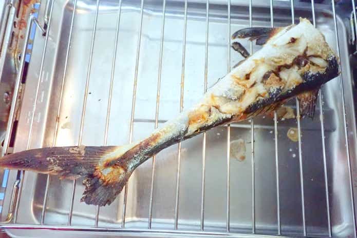 ダツ　塩焼き