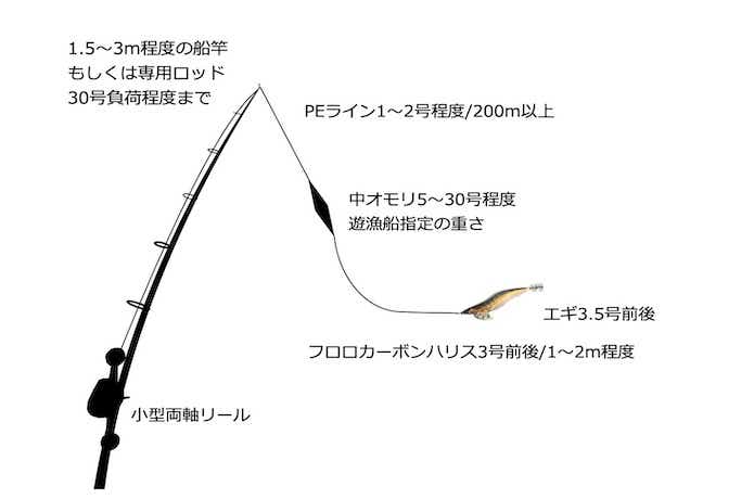 釣具 3号 エギ イカ釣り 船釣り 仕掛け セット売り