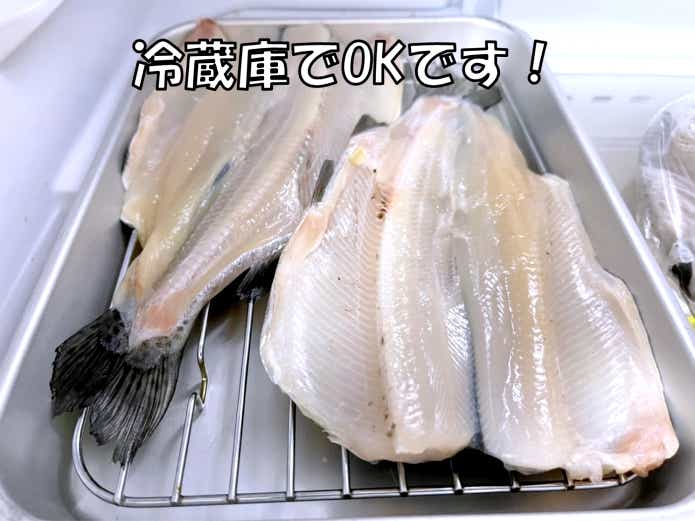 ニジマス　一夜干し　冷蔵庫