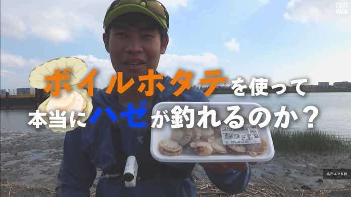 ハゼ釣り　ボイルホタテ