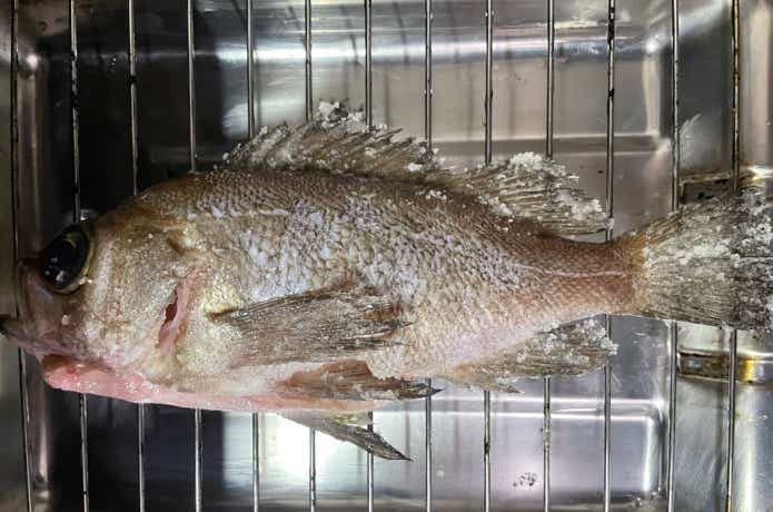 コンロで10分焼く