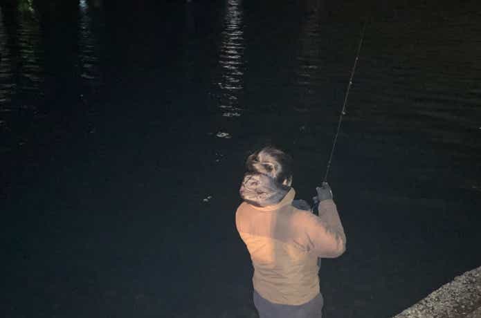 夜釣り