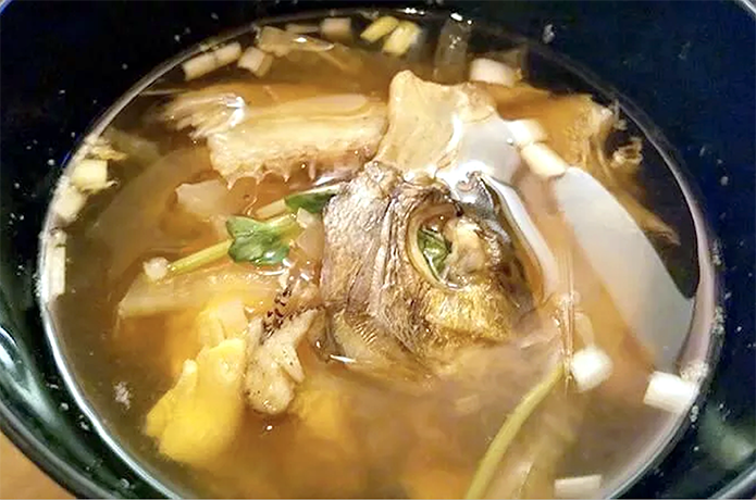 シーバスのあら汁