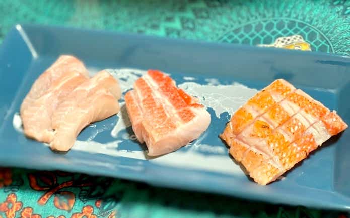 キンメダイ　刺身　炙り　熟成