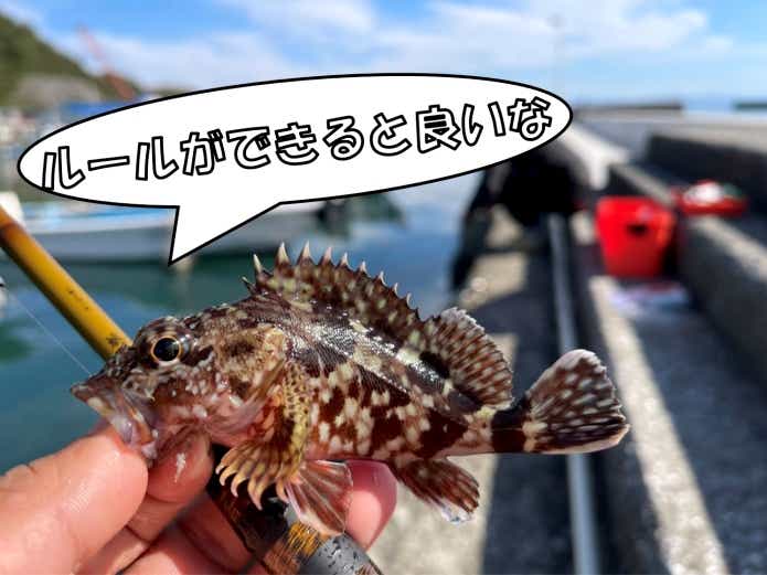 穴釣りカサゴ