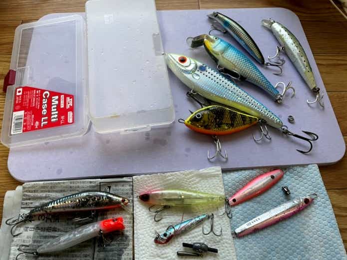 ルアーを干すときに使える珪藻土マット