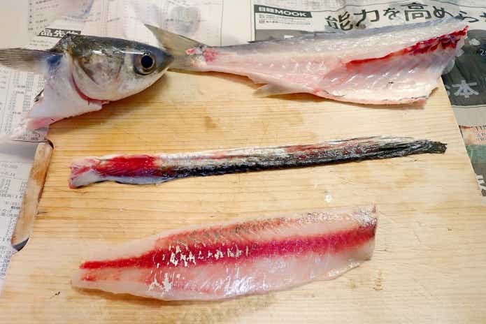 ボラの三枚おろし