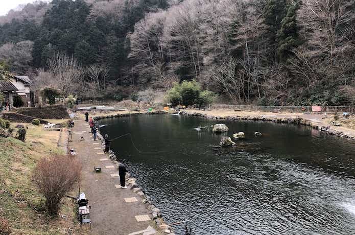 浅川国際マス釣場　釣り座のオススメ
