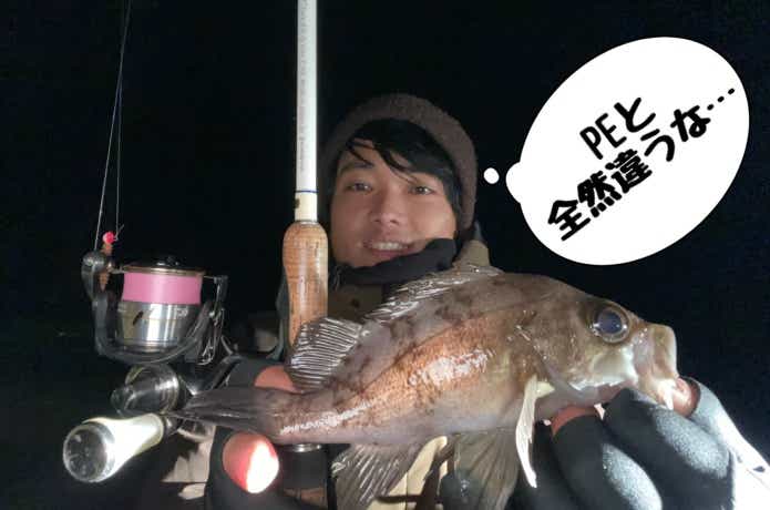 ナイロンラインで釣ったメバル