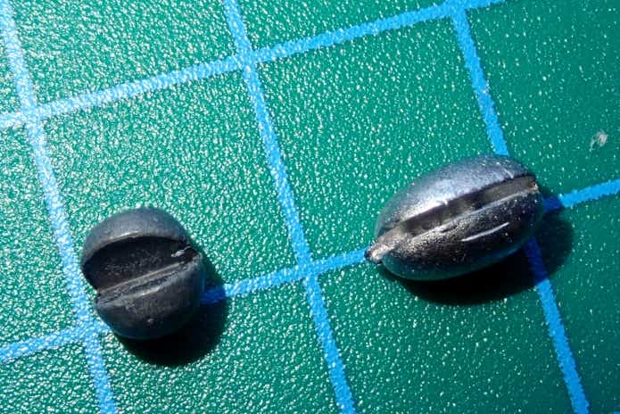 釣りのオモリガン玉