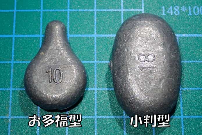 砂地におすすめな小判型オモリ