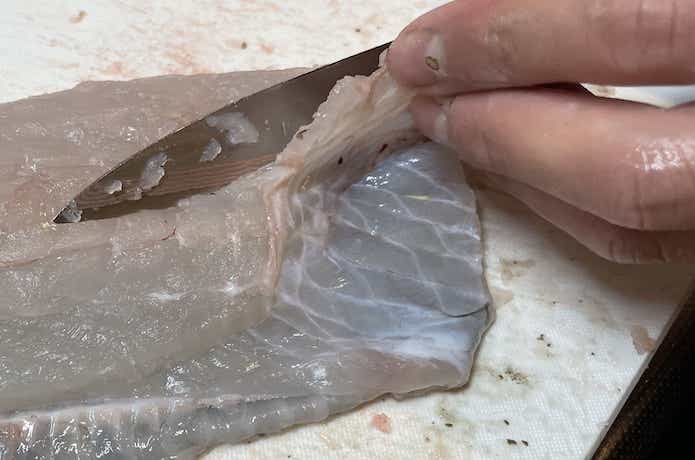 腹骨をすく