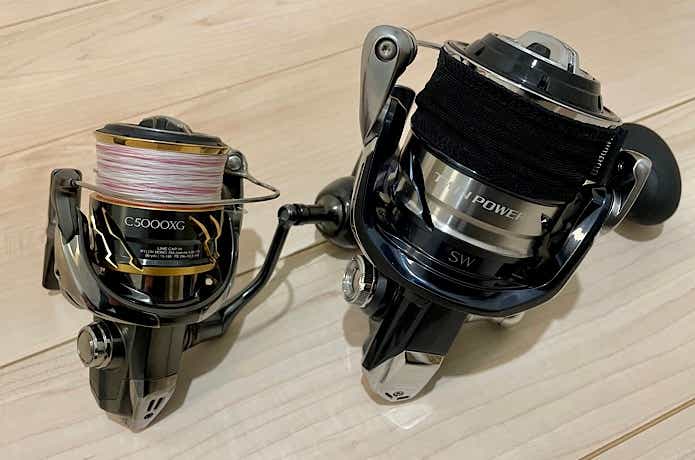 汎用スピニングリールと大型リール