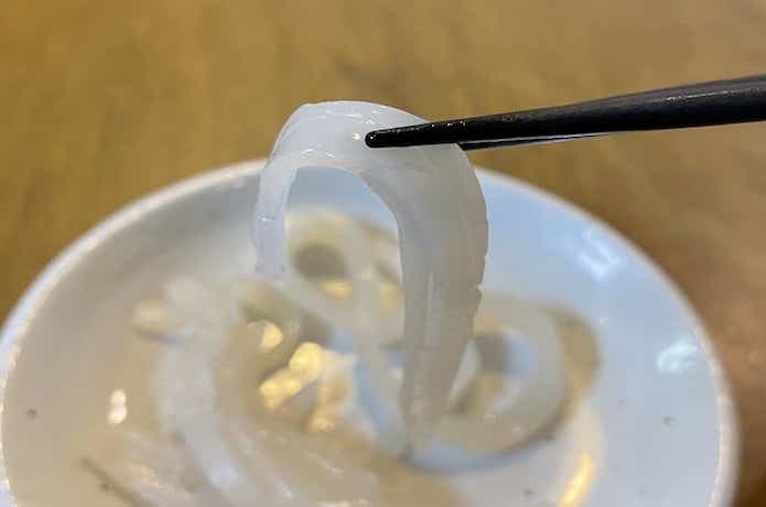 スルメイカの刺身