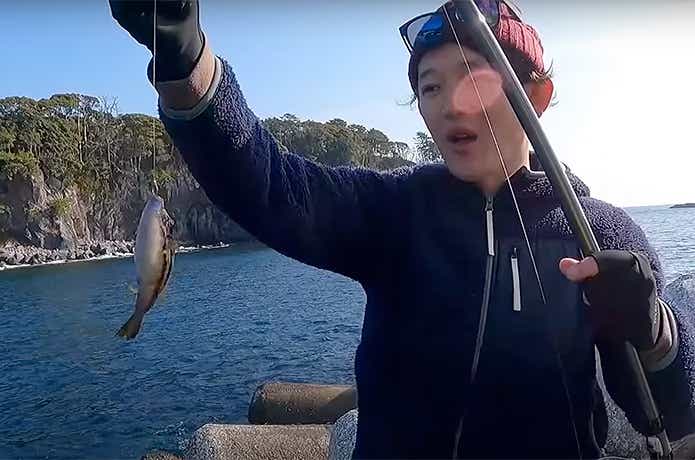 フカセ釣りで釣れたキタマクラ