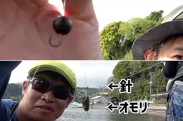 Fシンカーで作った仕掛け