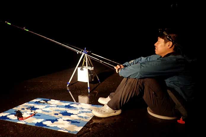 6月梅雨の夜釣り