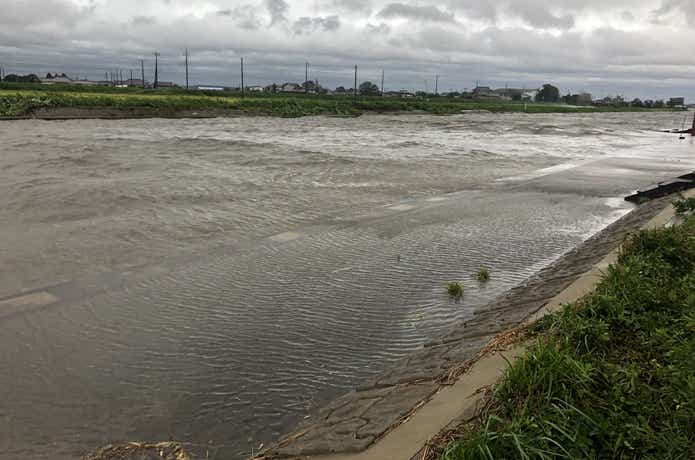 霞ヶ浦の大雨