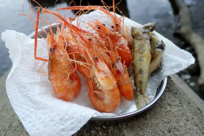 手長海老の素揚げ