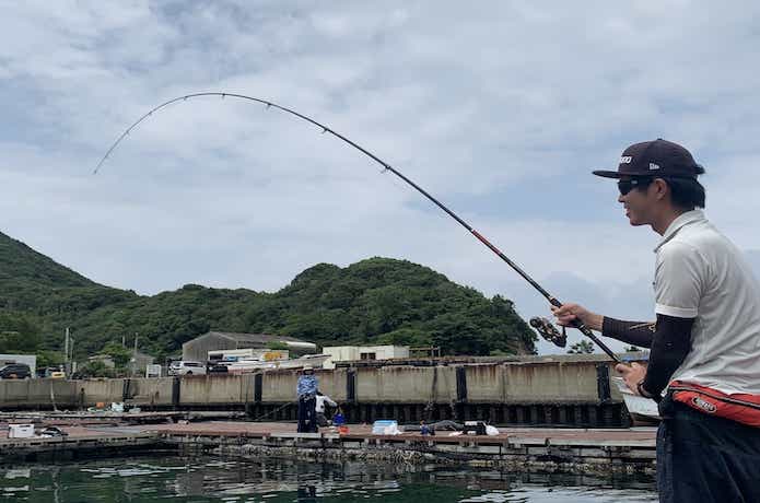 海上釣堀アルティメイトスペックで泳がせ釣り