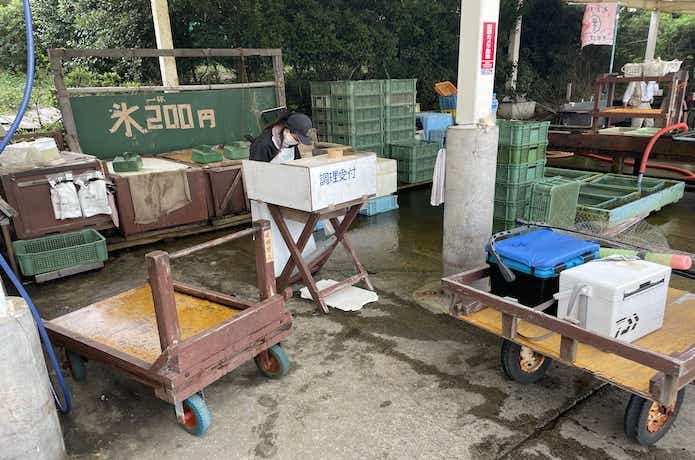 淡路じゃのひれフィッシングパークの締め場