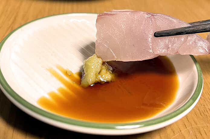 昆布を醤油で頂く