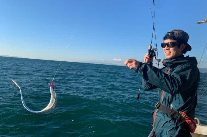 ジギングで釣った太刀魚