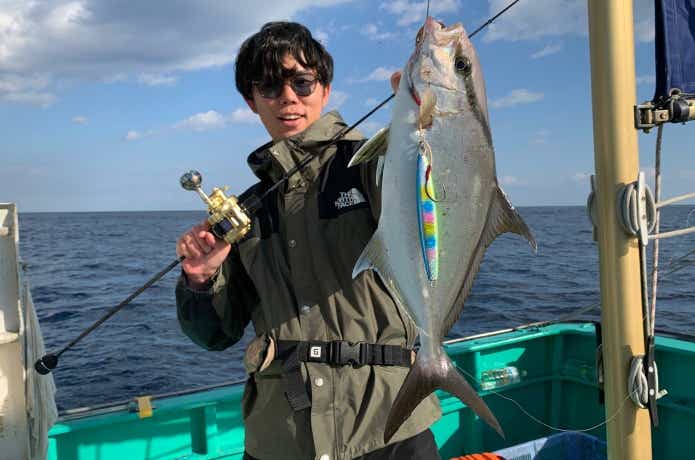 センターサーディンで釣ったヒレバガカンパチ