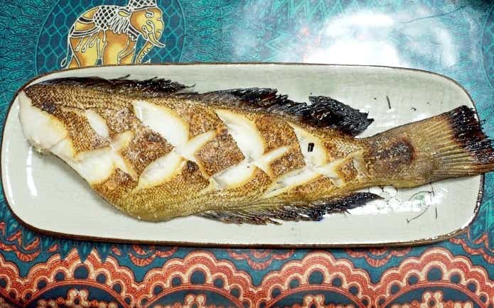 ウサギアイナメ塩焼き