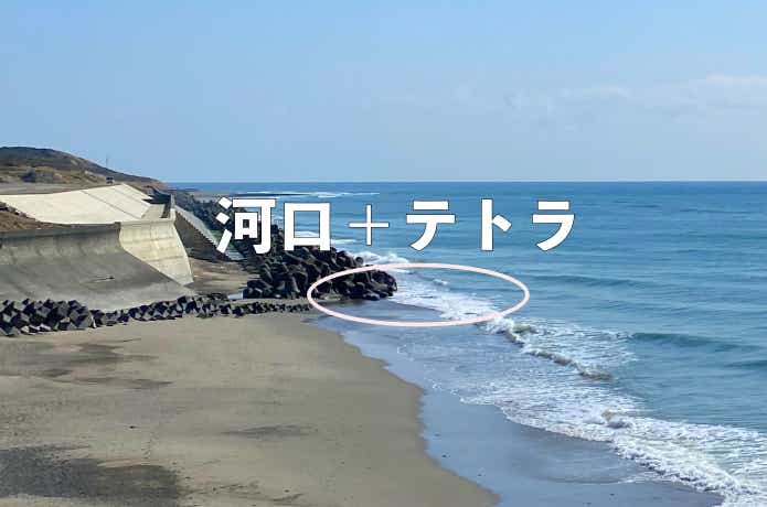 河口のテトラ帯