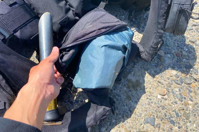 レインウェアを収納