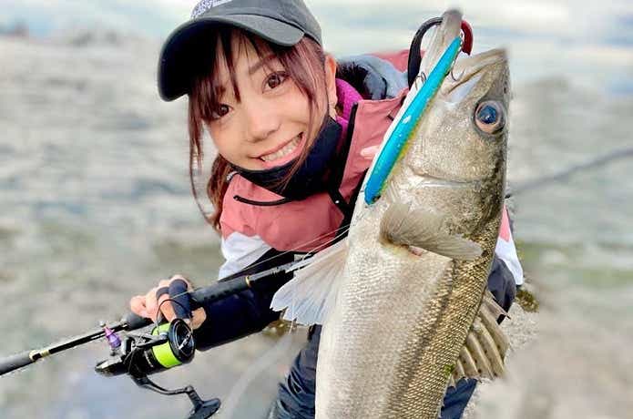 ミノーで釣れたシーバス