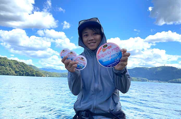 魚に見えないピンクフロロで実釣