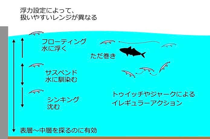 ミノーの使用イメージ