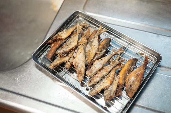 小アジの唐揚げ