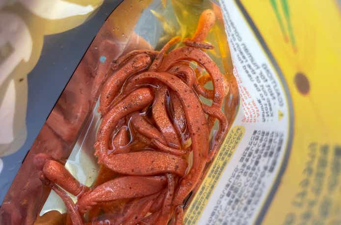 液に浸かっている熟成タイラバアクア