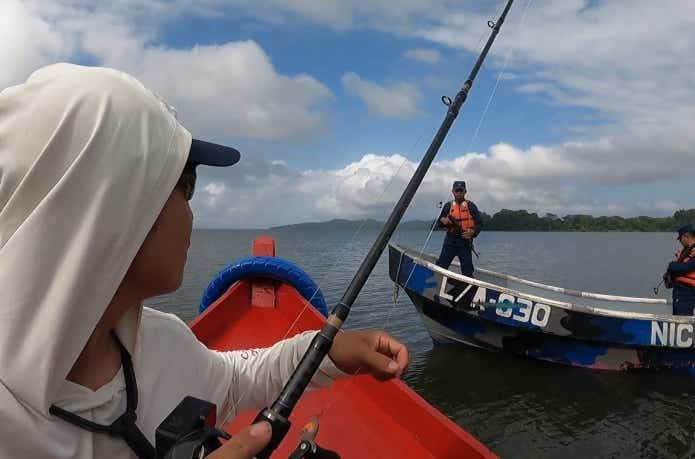 ニカラグアの湖上警察