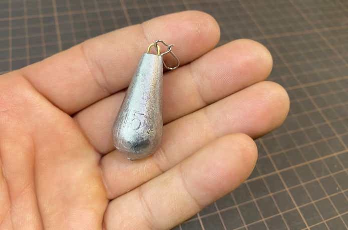 ナス型オモリで自作するルアー回収機