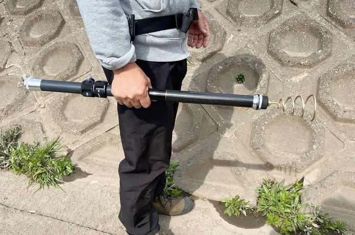 ランディングポールに組み合わせるルアー回収機